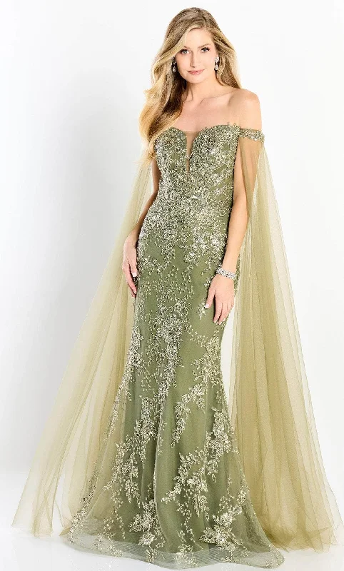 women's bespoke dressesMontage by Mon Cheri M2204 - Sheer Cascade Evening Gown