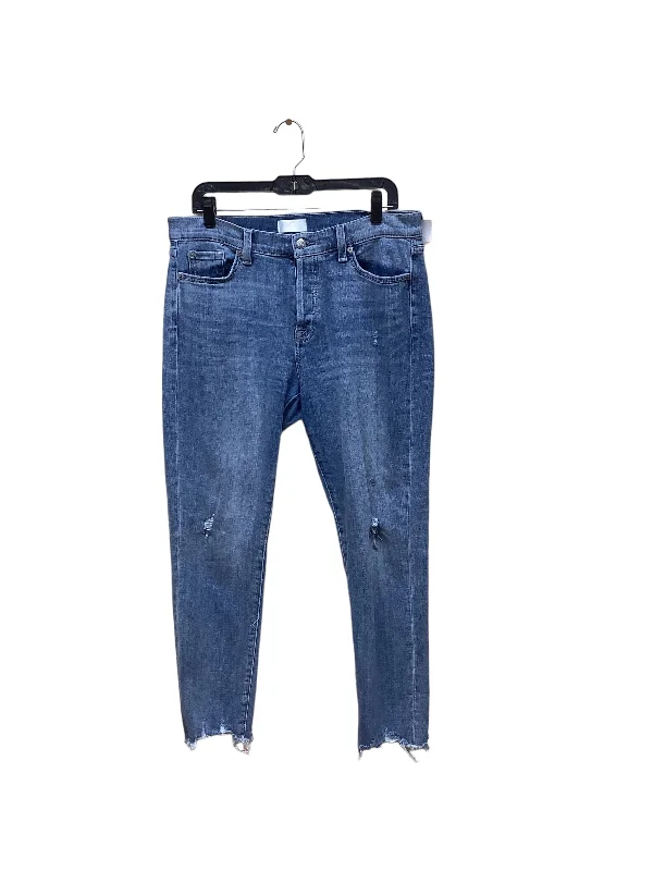 women's denim jeans with button-fly closureJeans Straight By 7 For All Mankind  Size: 10