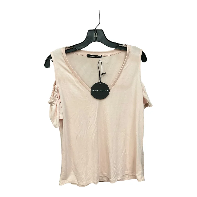 camisoles for womenPink Top Short Sleeve Basic Harlowe & Graham, Size M