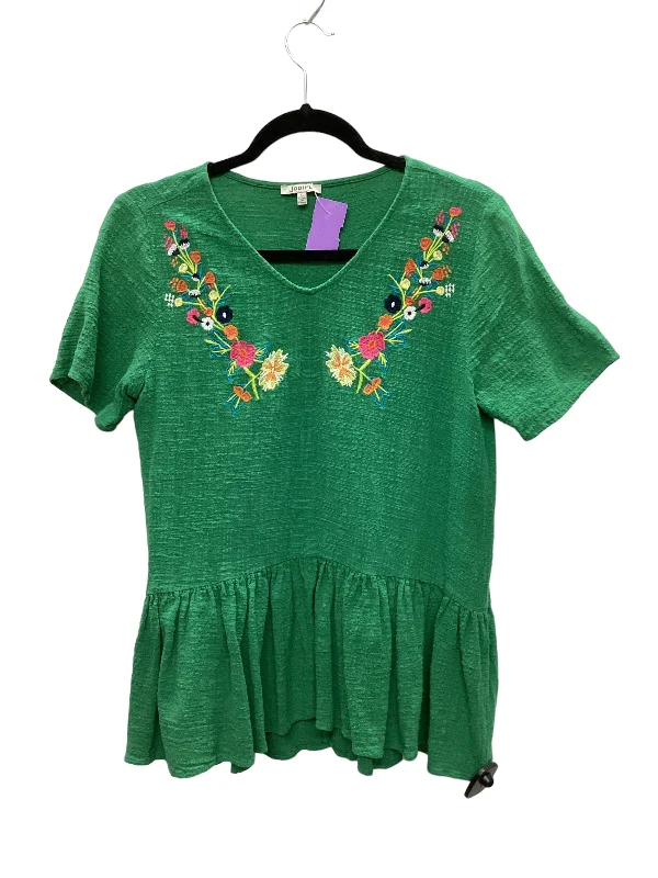 women's tops with floral printsGreen Top Short Sleeve Jodifl, Size S