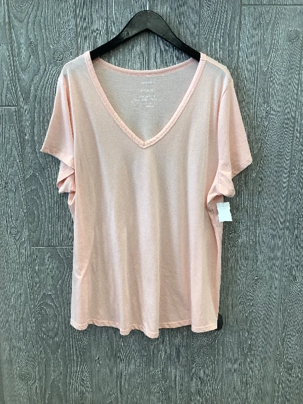 women's tops for those who seek both style and comfortPink Top Short Sleeve Torrid, Size 3x