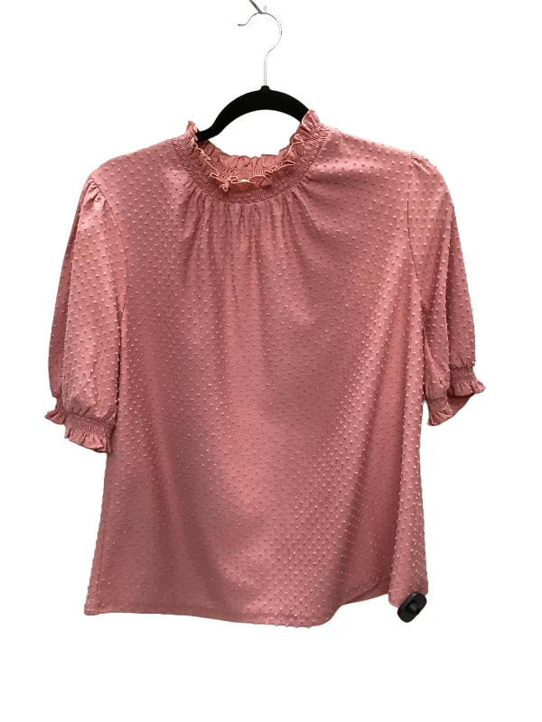 chic women's tops for everyday wearPink Top Short Sleeve J. Crew, Size S