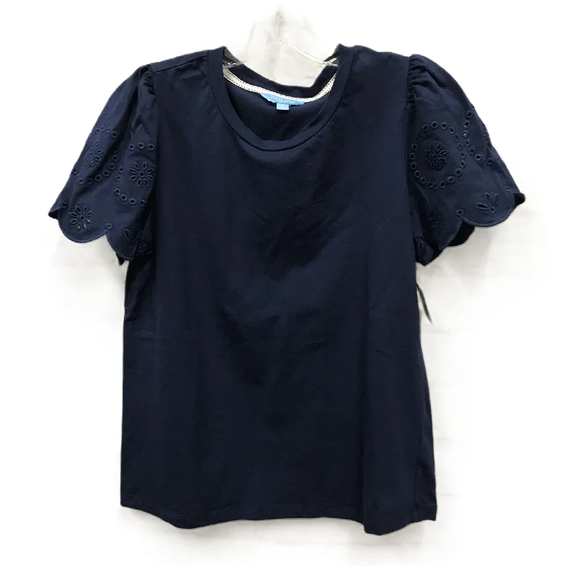 women's tops with cold-shoulder cutsBlue Top Short Sleeve By Draper James, Size: S