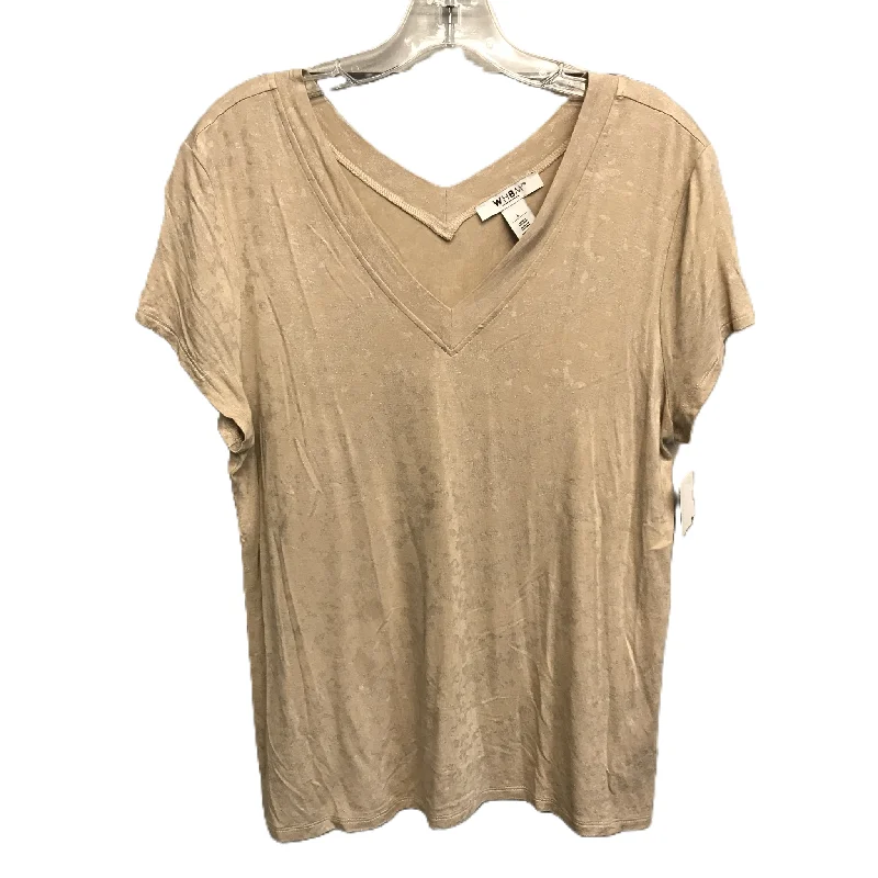 women's tops for those who want to stay cool and chic during warmer weatherTan Top Short Sleeve By White House Black Market, Size: L