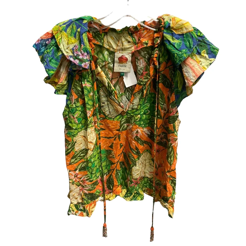 women's tops for boho-chic stylesMulti-colored Top Short Sleeve Farm Rio, Size S