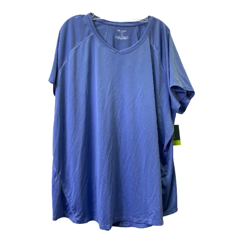 women's tops for those who love bold and vibrant colorsBlue Top Short Sleeve By Tek Gear, Size: 3x