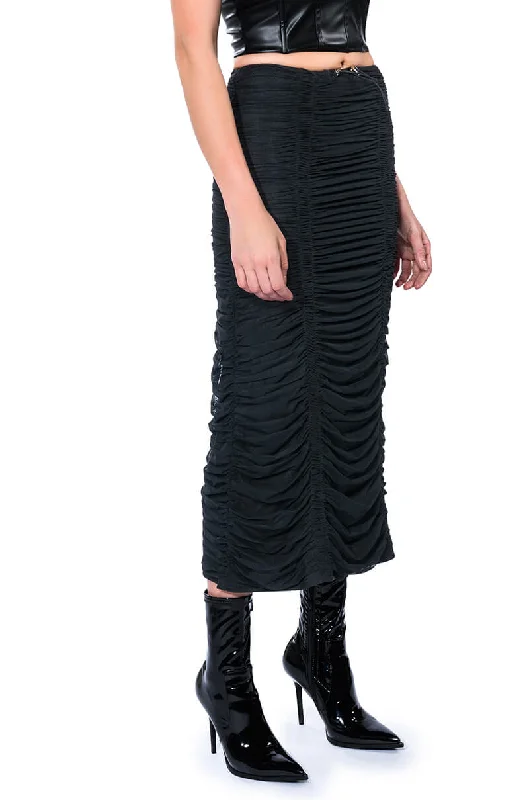 women's warm party skirtsI ONLY GET BETTER RUCHED MAXI SKIRT