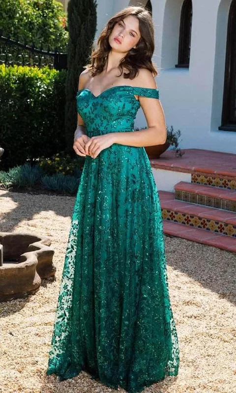 Velvet DressEureka Fashion - 9766 Glittered Sweetheart Evening Gown