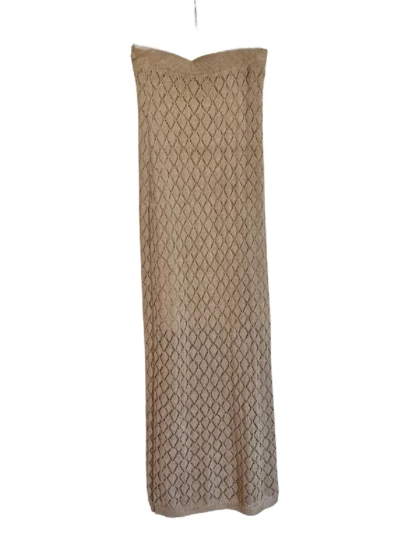 women's casual skirtsDiamond Patterned Maxi Skirt In Gold