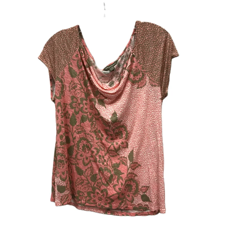 women's tops with sheer overlaysPink Top Short Sleeve By Tommy Hilfiger, Size: Xl