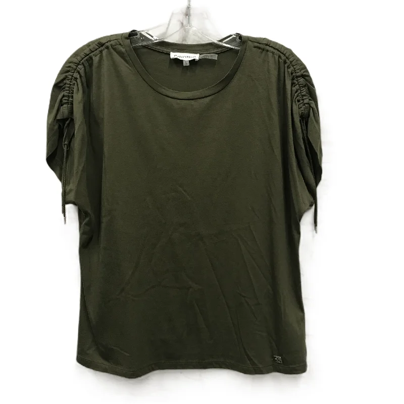 women's tops for those who want to create outfits that reflect their personal style and sense of fashionGreen Top Short Sleeve By Calvin Klein, Size: S