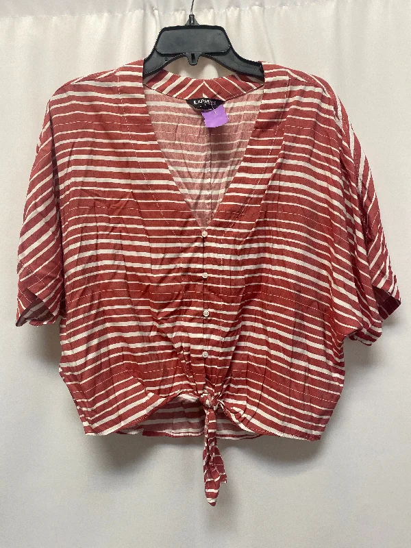 women's tops for those who seek both style and comfortRed Top Short Sleeve Express, Size M