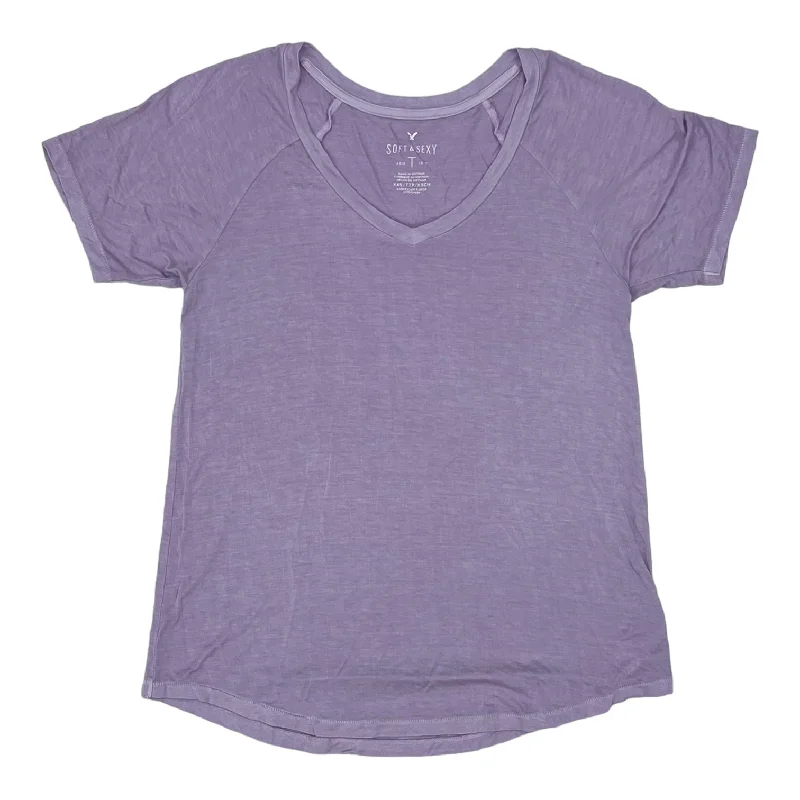 women's tops for date nightsPURPLE AMERICAN EAGLE TOP SS, Size XXS