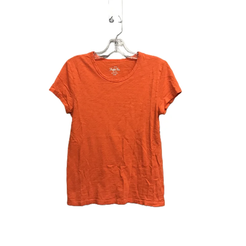 women's tops for those who love to experiment with fashionOrange Top Short Sleeve Basic By J. Crew, Size: S