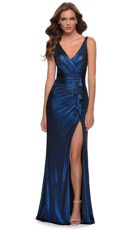 women's bridesmaid dressesLa Femme 29759SC - Ruffled Accent Sheath Evening Dress