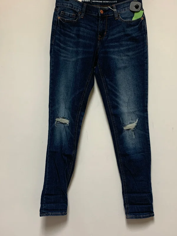 women's distressed denim jeans with holesJeans Boyfriend By Old Navy  Size: 0