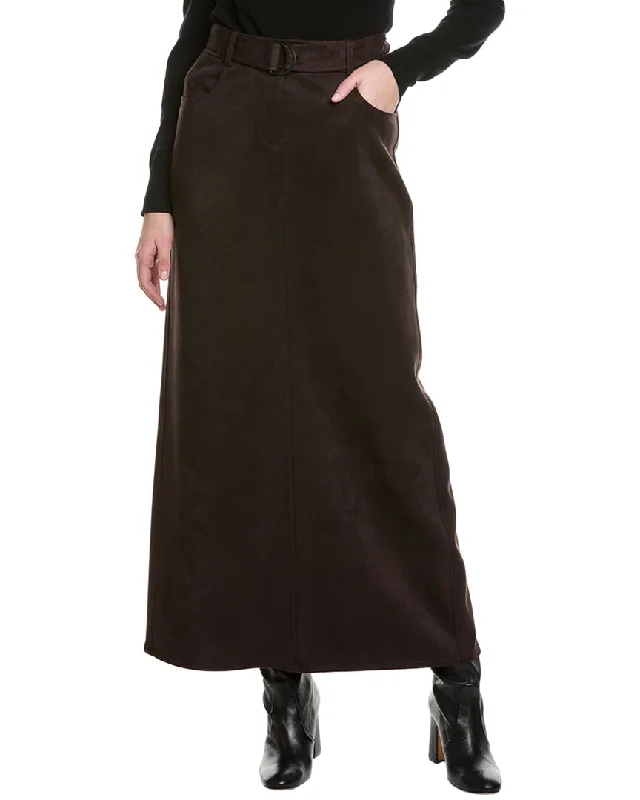 women's linen skirtsKenneth Cole Belted Maxi Skirt