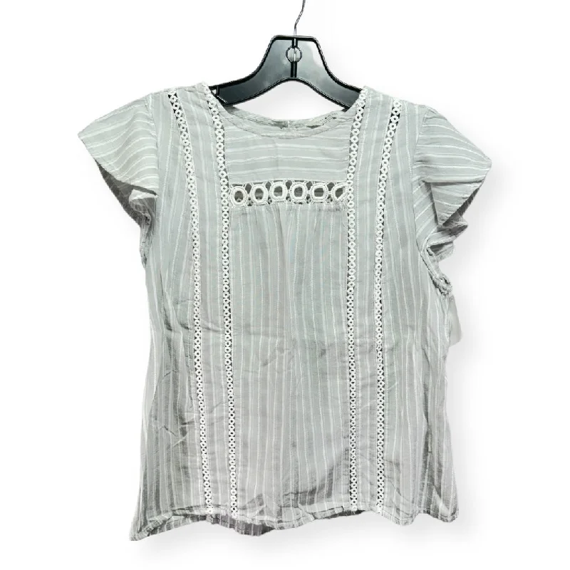 off-the-shoulder women's topsStriped Pattern Top Short Sleeve Lucky Brand, Size S