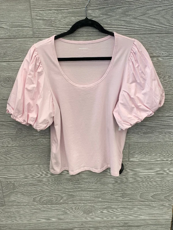 women's tops with flutter sleevesPink Top Short Sleeve Old Navy, Size Xl