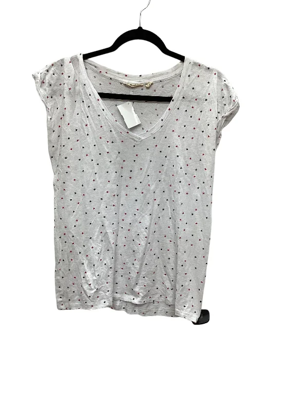 women's tops for those who prefer classic over trendy stylesWhite Top Short Sleeve Christian Siriano, Size M