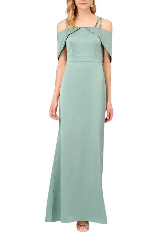 women's minimalist dressesAidan Mattox MD1E208155 - Draped Sleeve Evening Dress