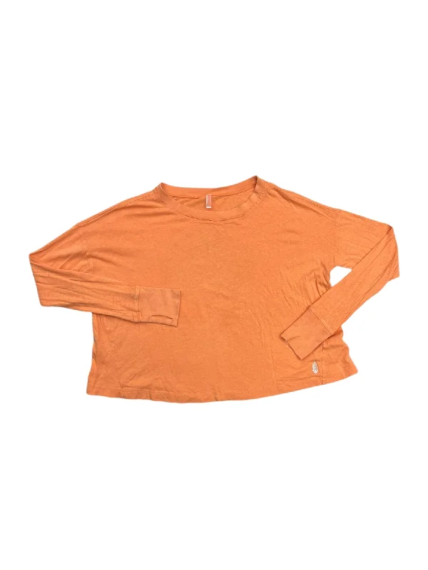 women's tops for those who want to add a bit of flair and personality to their looksTop Long Sleeve By Free People In Orange, Size: Xs