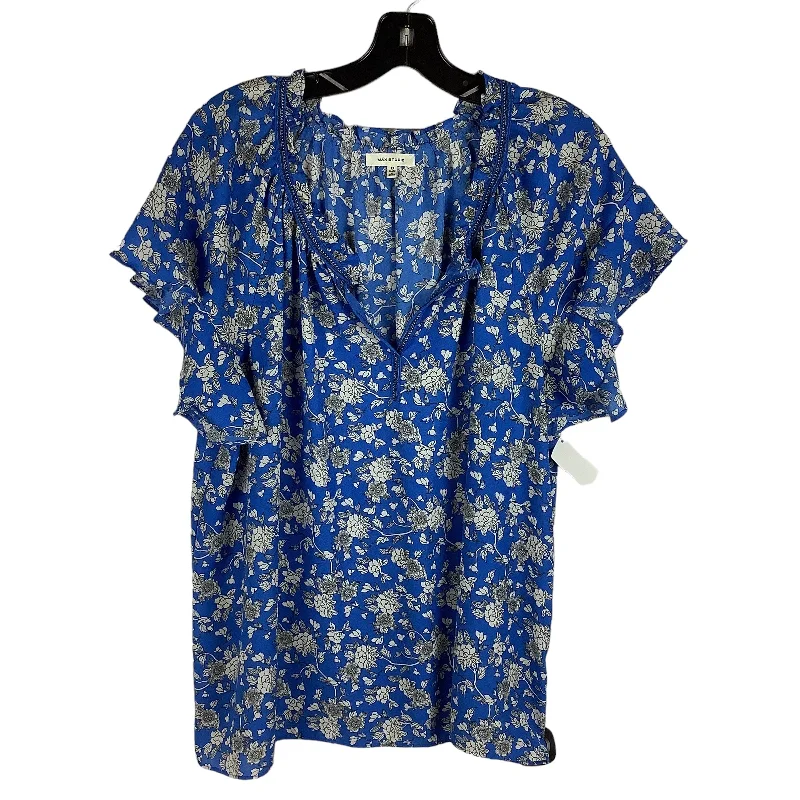 women's tops for those who value both quality and affordabilityFloral Print Top Short Sleeve Max Studio, Size 1x