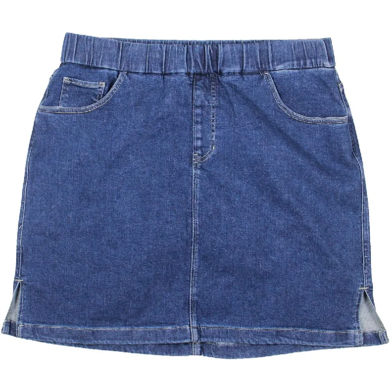 women's pencil skirtsOn The Go Womens Denim Above Knee Skort