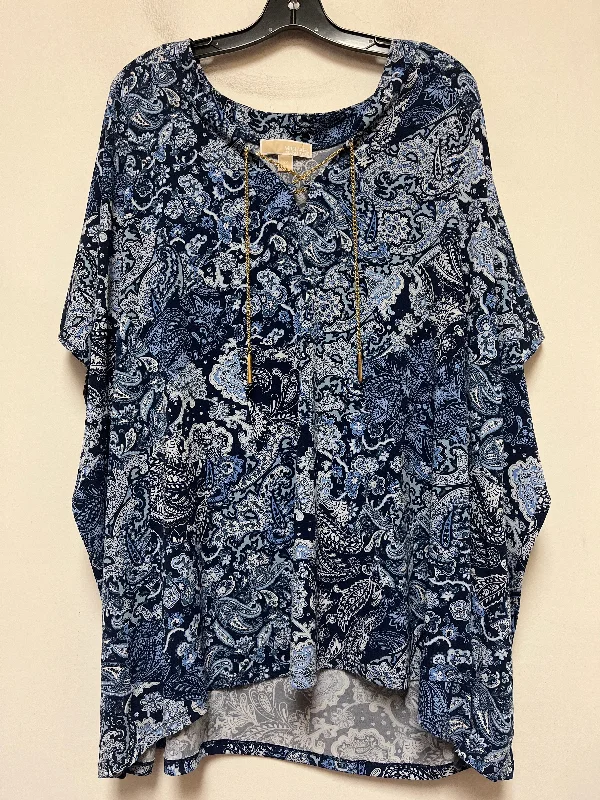 women's tops for those who want to stay warm and stylish during colder weatherPaisley Print Top Short Sleeve Michael By Michael Kors, Size 3x