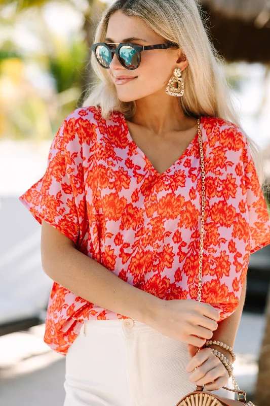 women's tops that offer a perfect blend of style, comfort, and affordabilityJust Say So Fuchsia Pink Abstract Blouse