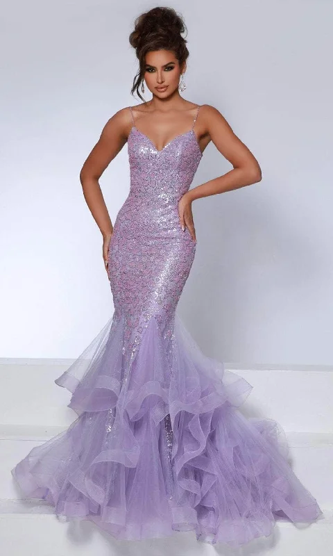 Glamour DressJohnathan Kayne DKS1 - Godet Detailed Evening Gown