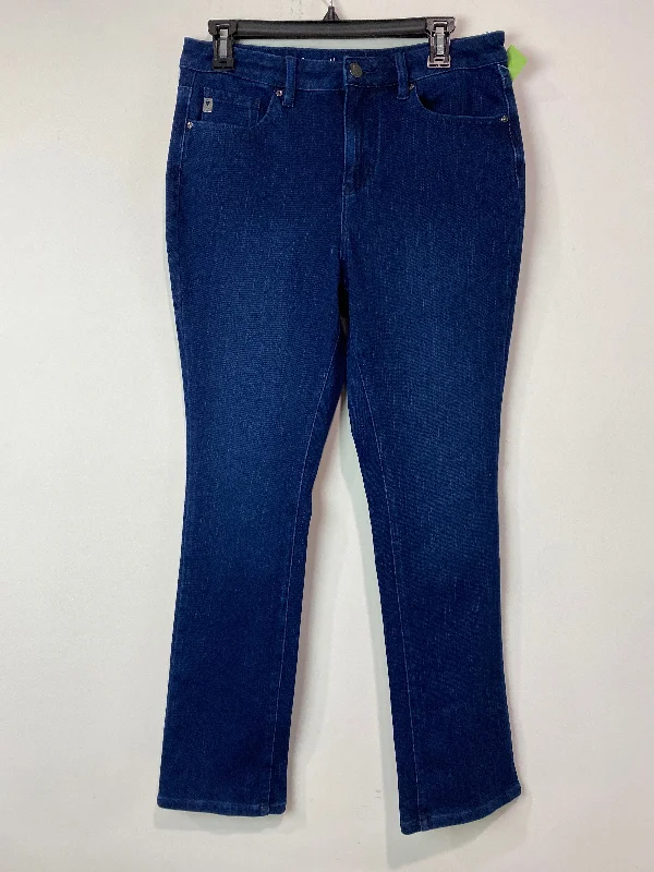 women's denim jeans with zippersJeans Straight By Belle By Kim Gravel  Size: 8