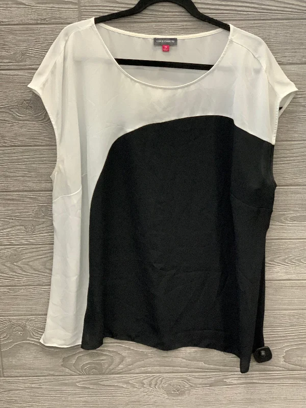 camisoles for womenBlack & White Top Short Sleeve Vince Camuto, Size 2x