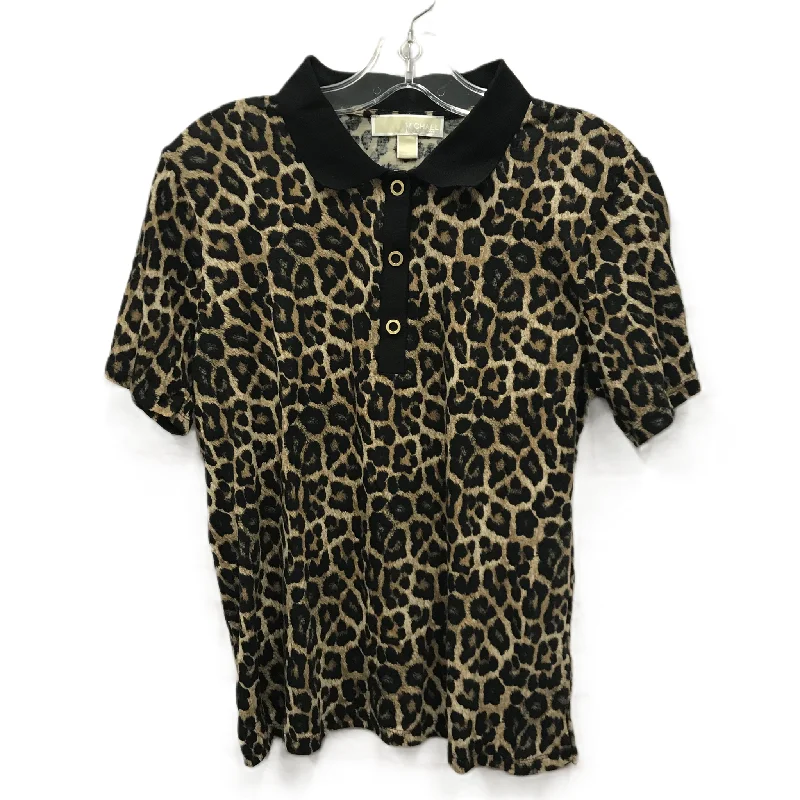 camisoles for womenAnimal Print Top Short Sleeve By Michael By Michael Kors, Size: L