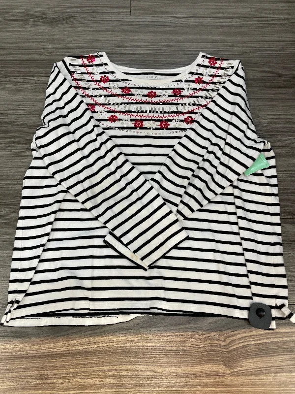 camisoles for womenTop Long Sleeve By Talbots In Striped Pattern, Size: 2x