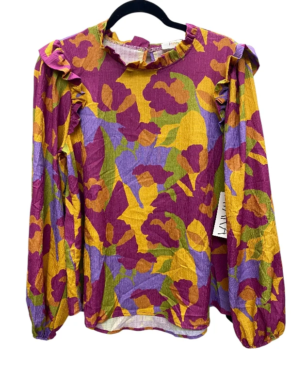 women's tops for those who appreciate subtle and muted tonesTop Long Sleeve By Fantastic Fawn In Multi-colored, Size: S