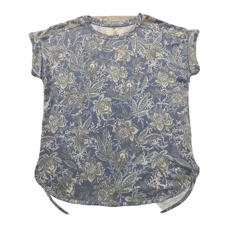 women's tops for cocktail partiesBlue Top Short Sleeve Cupio, Size L