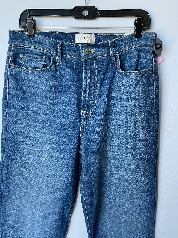 women's boyfriend denim jeansJeans Boot Cut By 7 For All Mankind  Size: 10