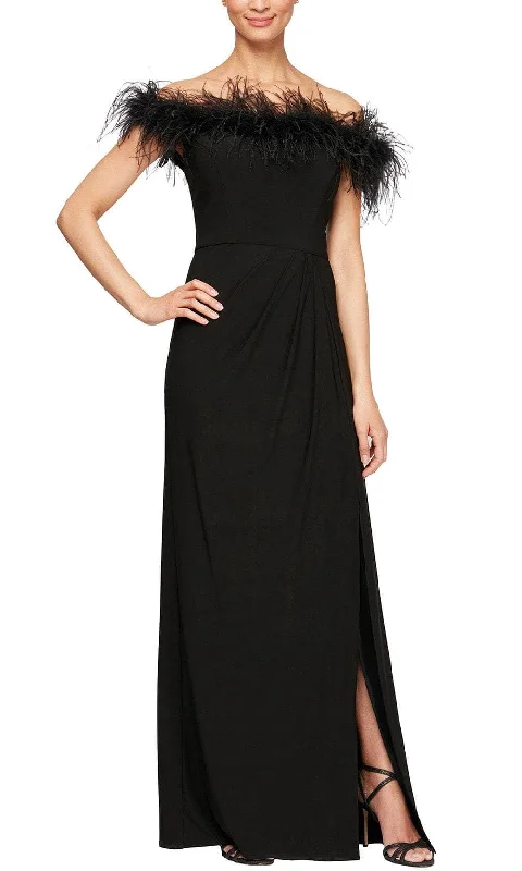 Evening DressAlex Evenings 81351465 - Feather-Trimmed Dress