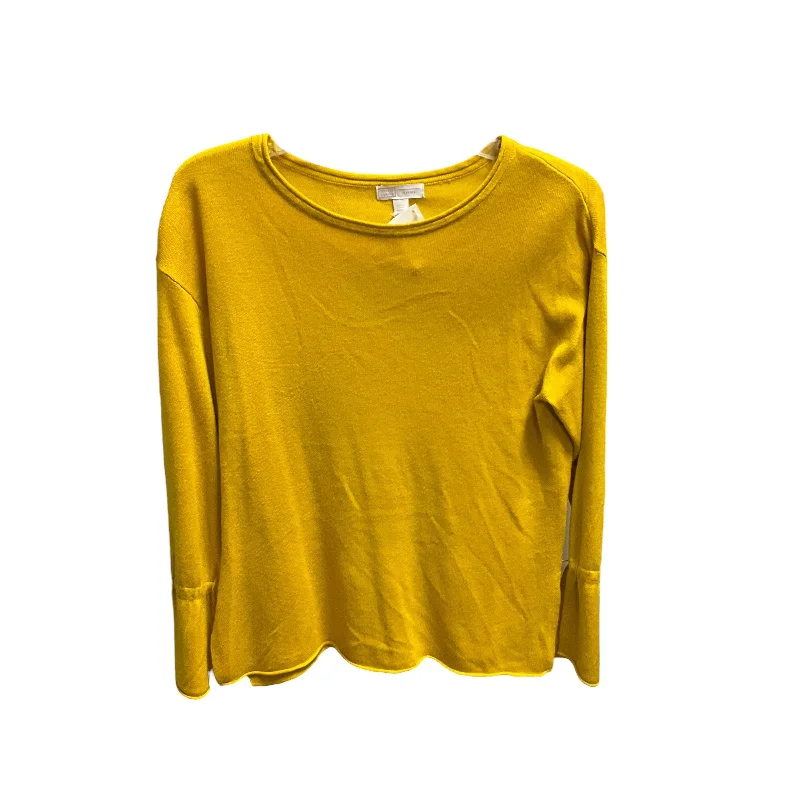 women's tops for business casual attireTop Long Sleeve By 14th And Union In Mustard, Size: S