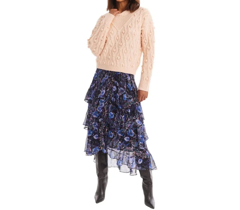 women's dressy circle skirtsElla Midi Skirt In Fall Florals