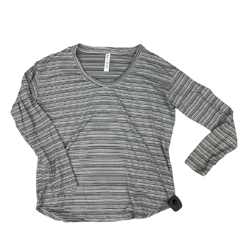 women's tops with bell sleevesTop Long Sleeve By Athleta In Striped Pattern, Size: L