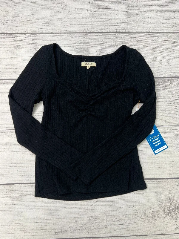 trendy women's topsTop Long Sleeve By Madewell In Black, Size: S