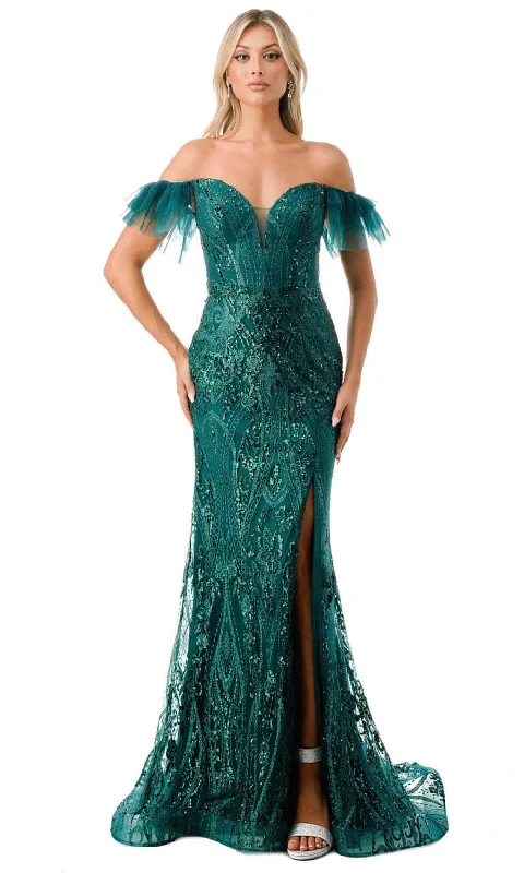 Leather DressAspeed Design L2786F - Embellished Evening Gown