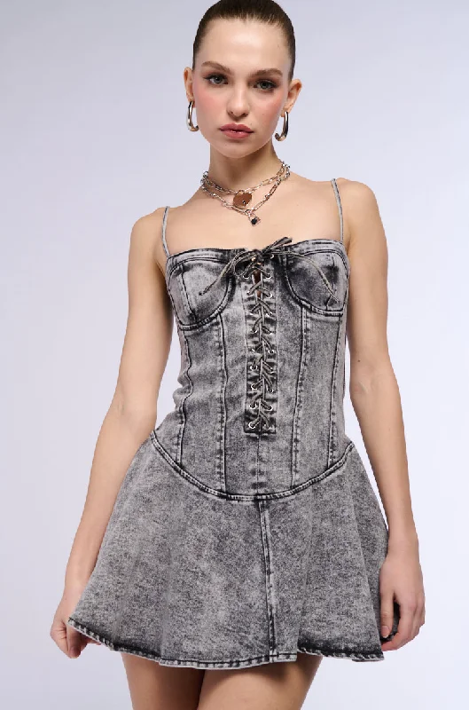 Chiffon DressDANCIN' IN DENIM MINI DRESS