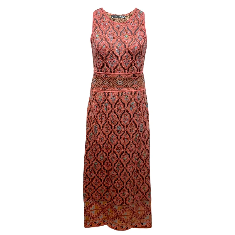 women's stretchy dressesSamarinda Pima Cotton Maxi Dress By Peruvian Connection In Red, Size: M