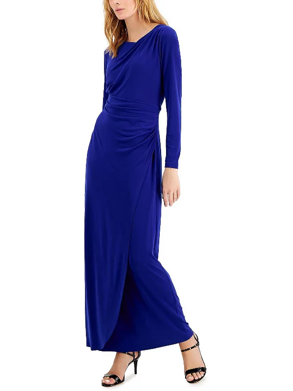 women's luxury dressesWomens Pleated Maxi Evening Dress