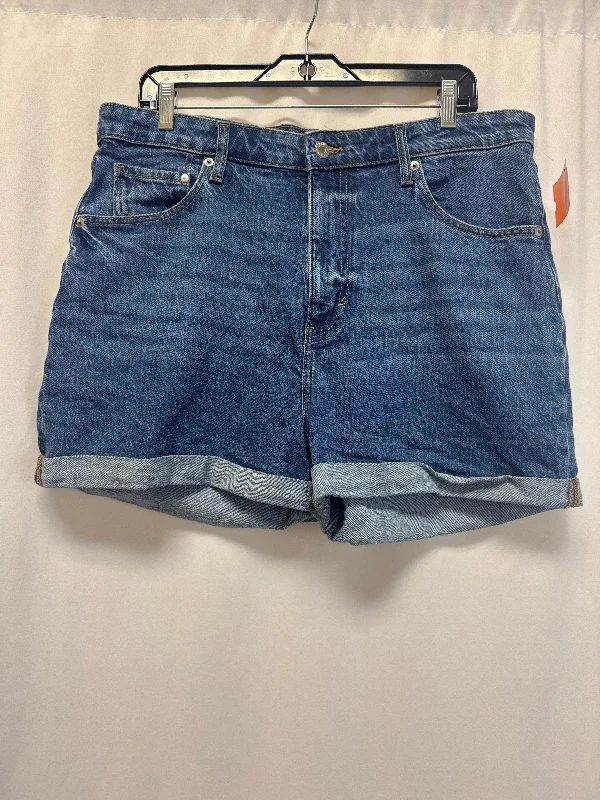 women's zippered shortsShorts By H&m In Blue Denim, Size: 14