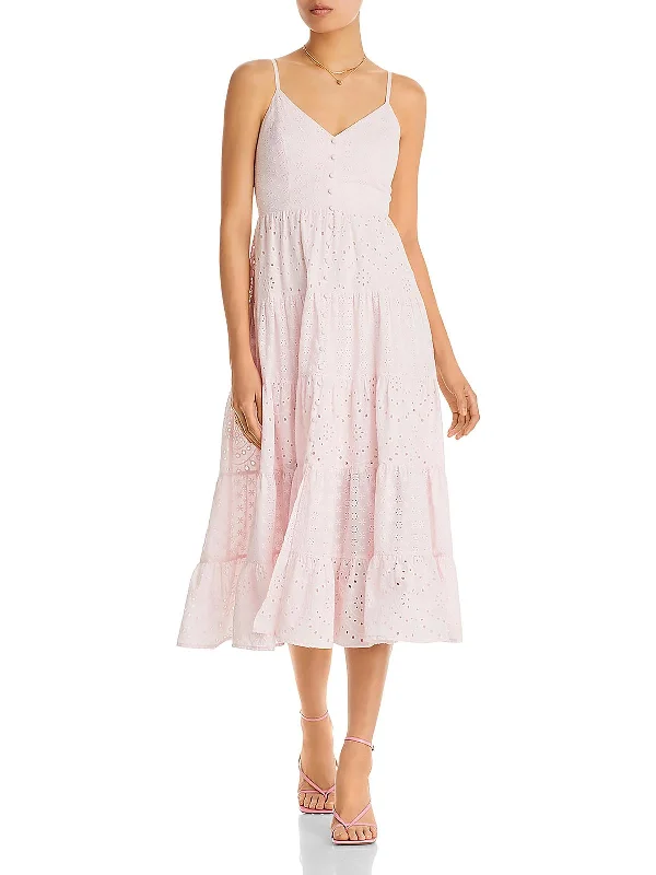 women's off-the-shoulder dressesWomens Eyelet Maxi Sundress