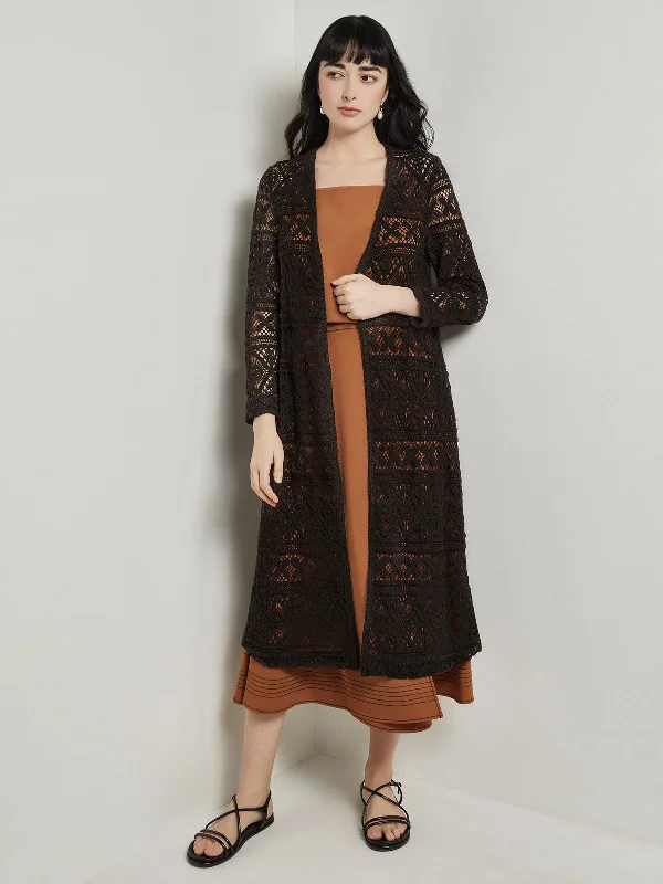 women's coats for cozy nights inHeritage Fit Duster - Crochet Cotton